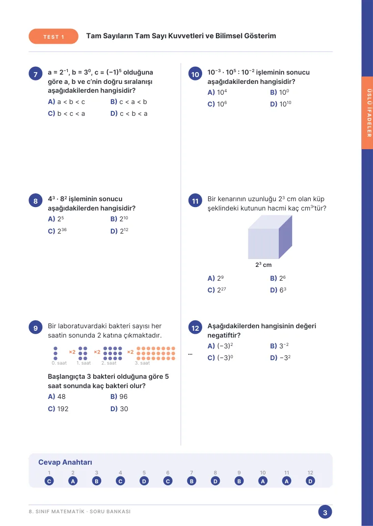 8. Sınıf Matematik — Üslü İfadeler — önizleme 3